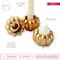 Kate Aspen Gold Pumpkin 2-in-1 Tealight Candlestick Holder Set, 6ct.